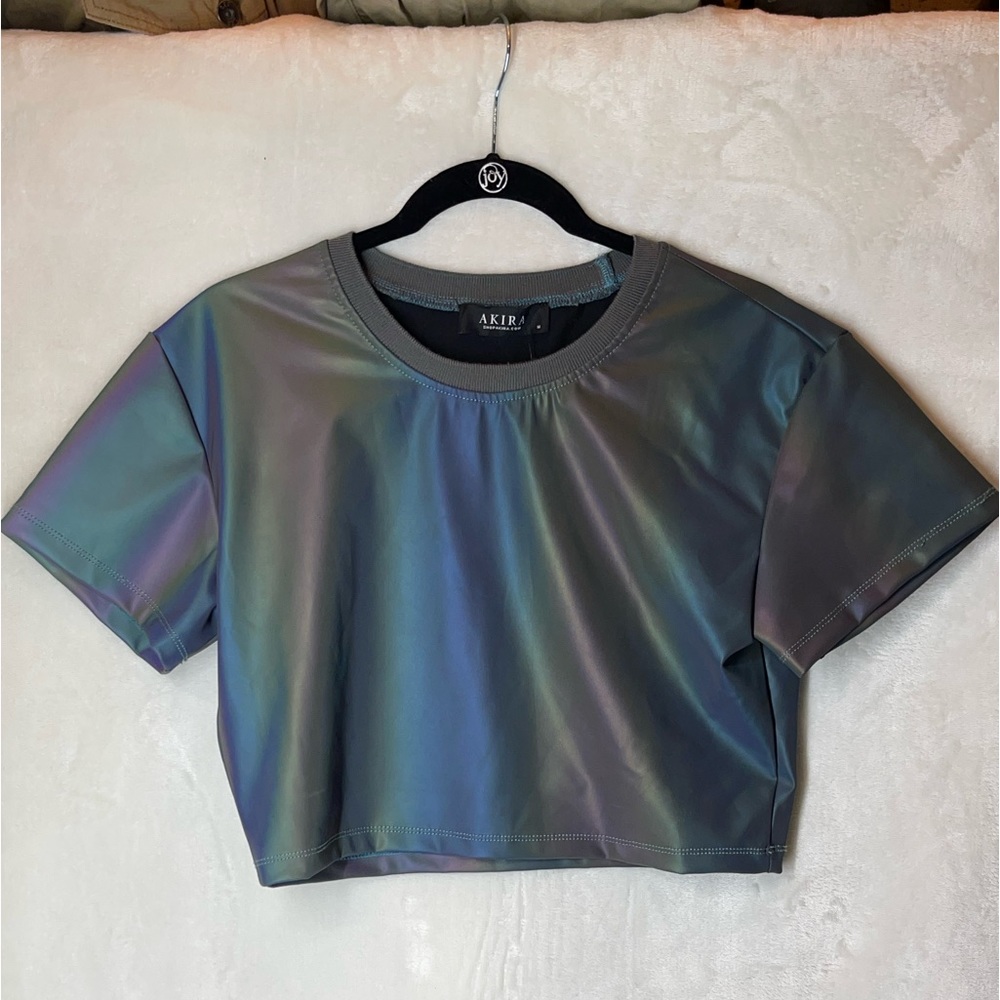 AKIRA Iridescent Crop Top - Picture 4 of 6